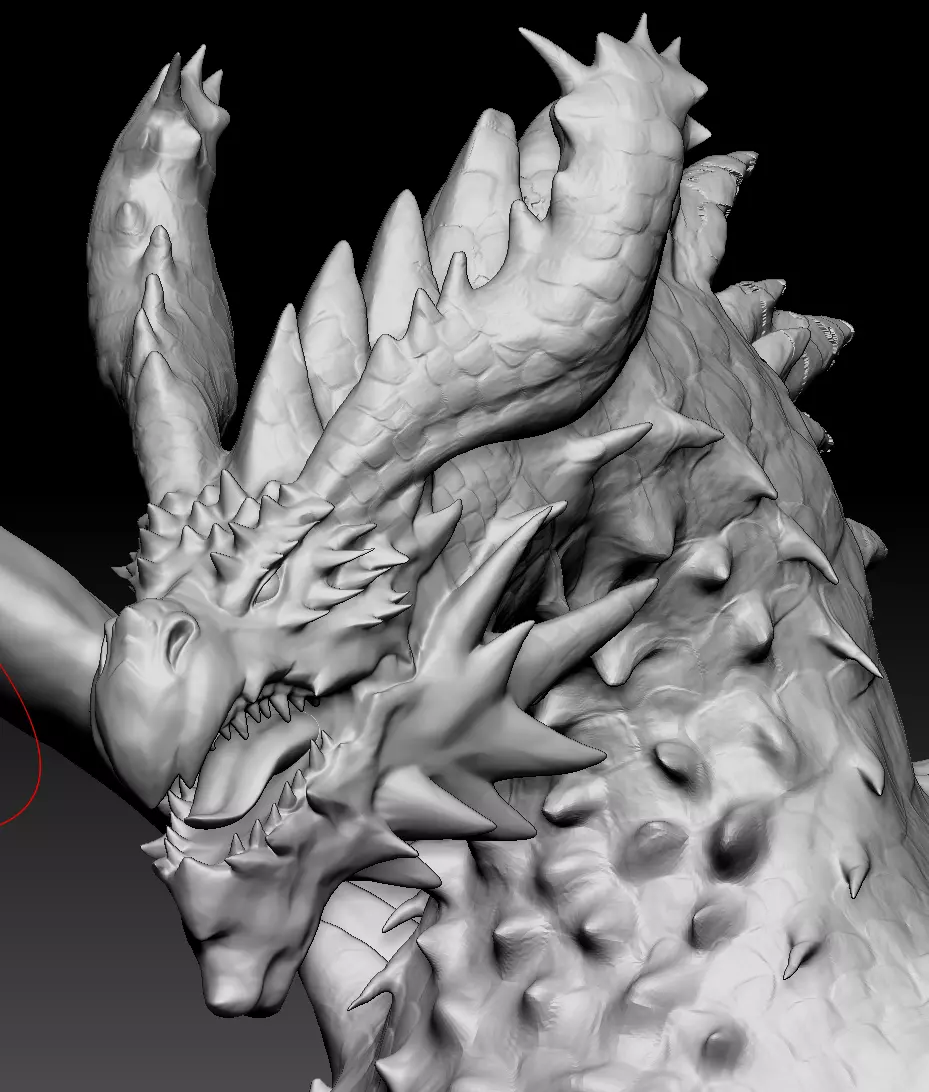 Spiked Dragon Low-poly 3D model
