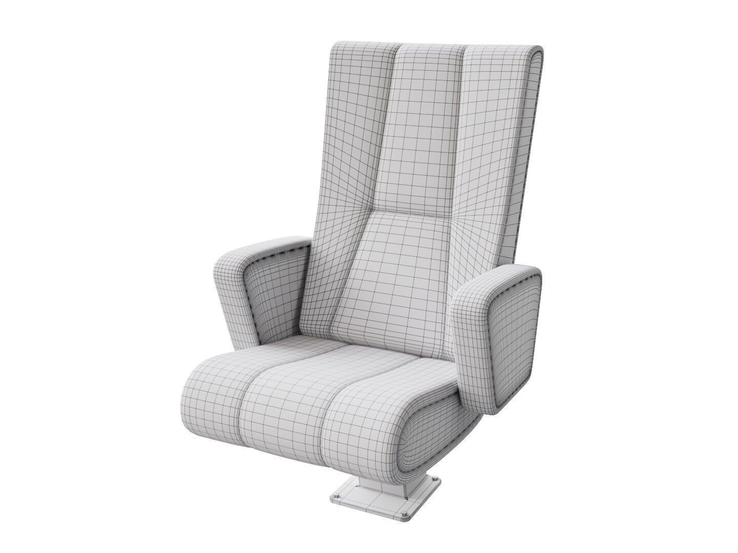 Theatre armchair 3D model_13