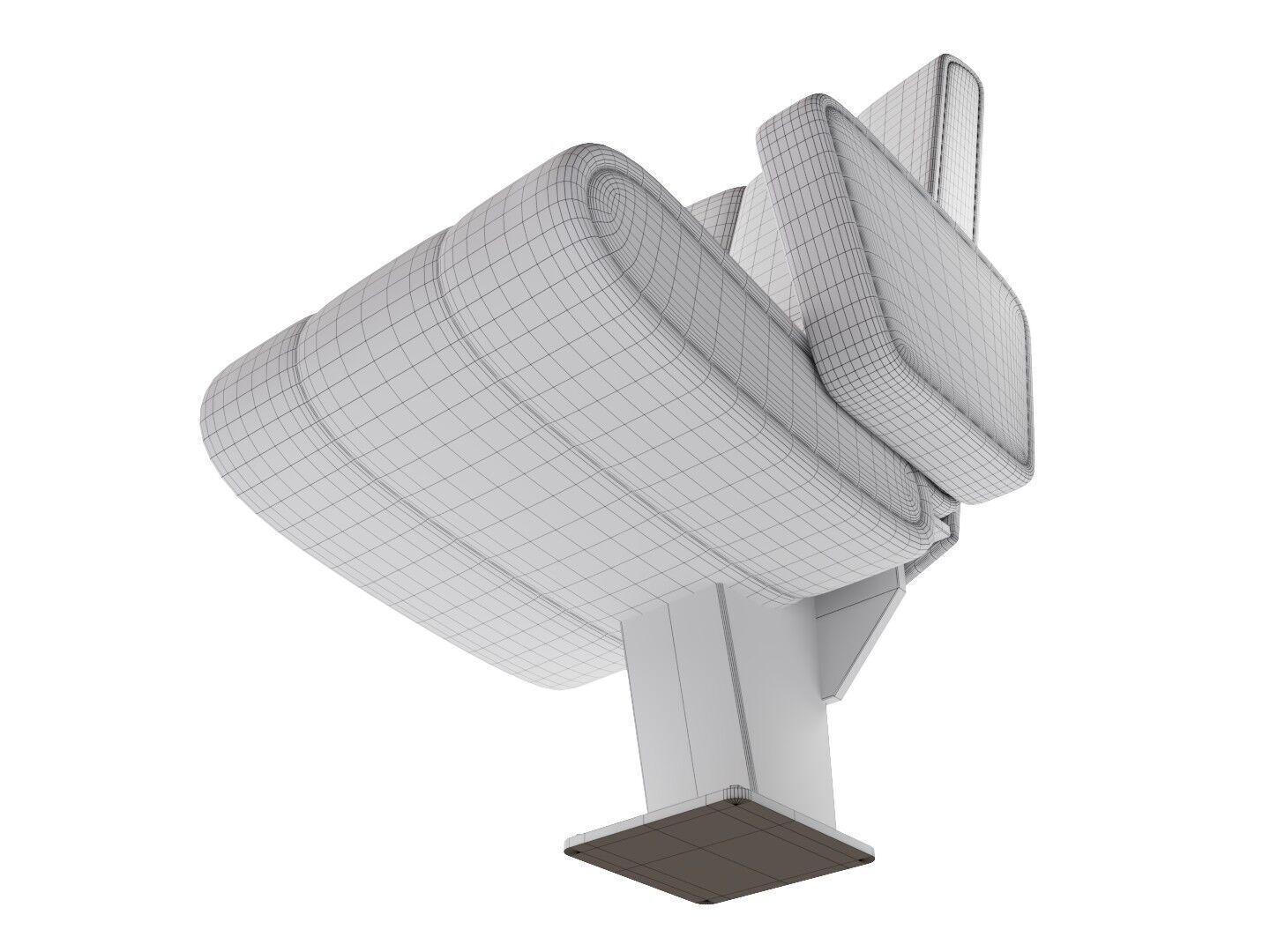 Theatre armchair 3D model_11