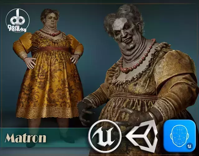 Matron Low-poly 3D model