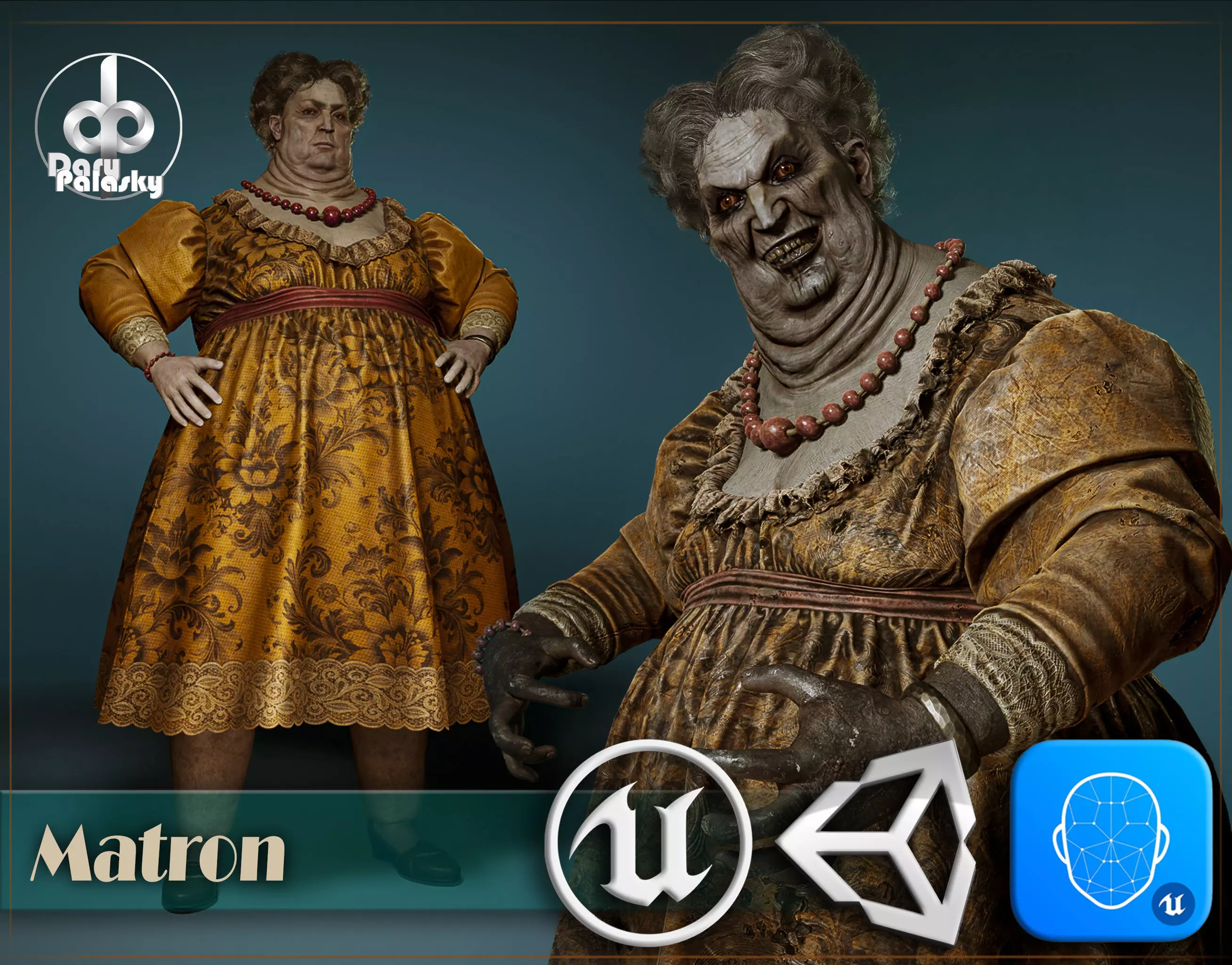Matron Low-poly 3D model