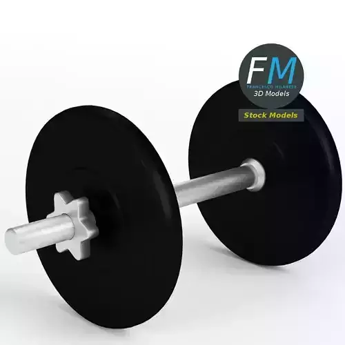 Gym equipment dumbbell 3D model