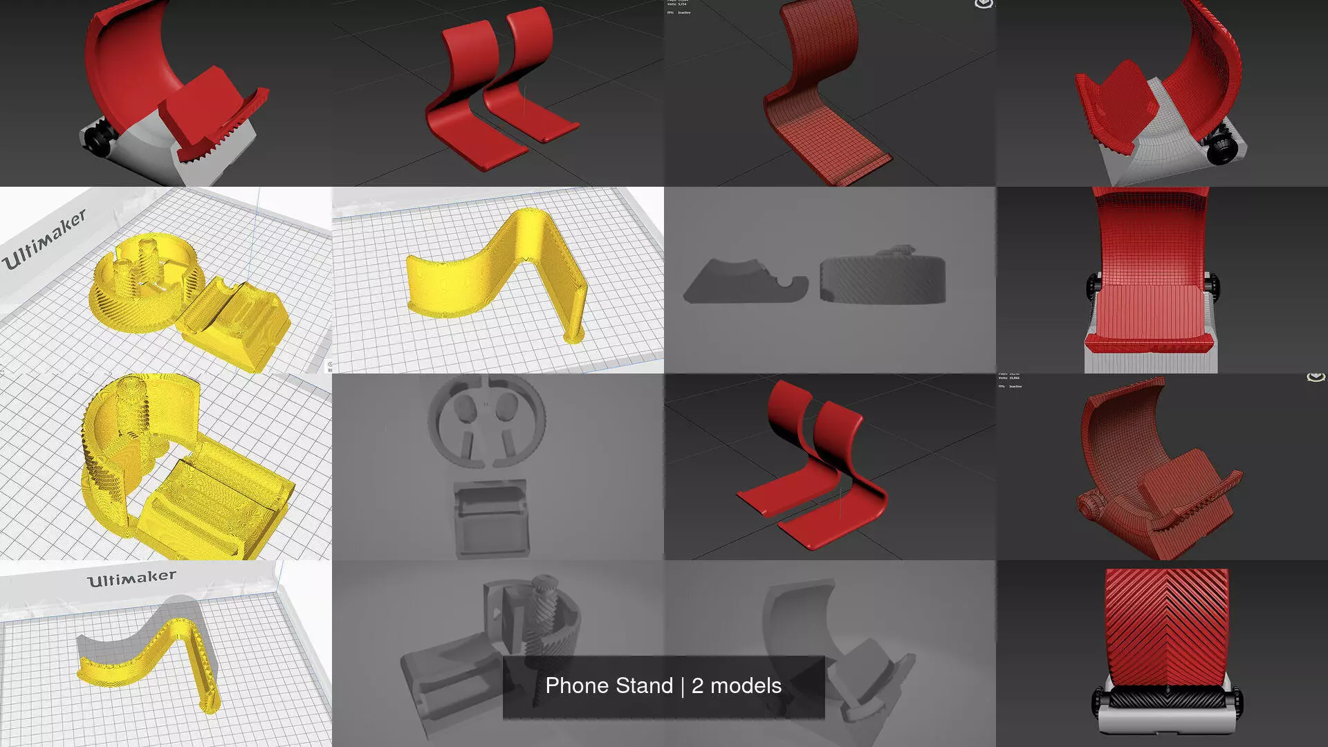 Phone Stand 3D Model Collection_0