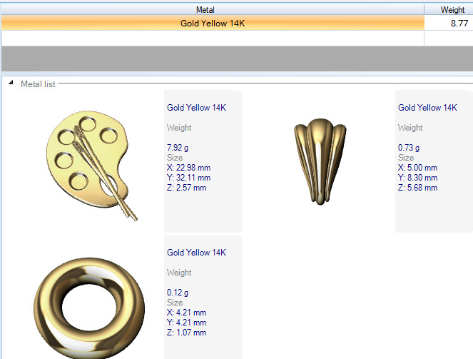 Artist Paint Palette Brush Necklace Pendant Charm Jewelry 3D print model_32