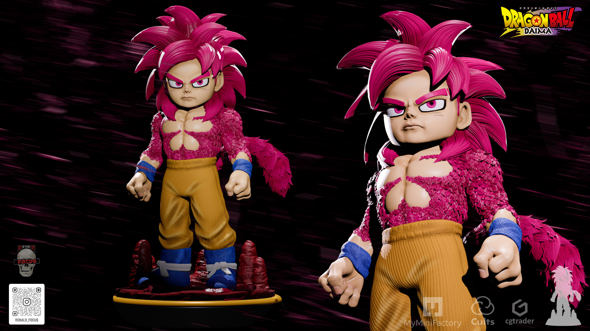 Goku - Dragon Ball Daima - Super Saiyajin 4 - SSJ4 3D print model_6