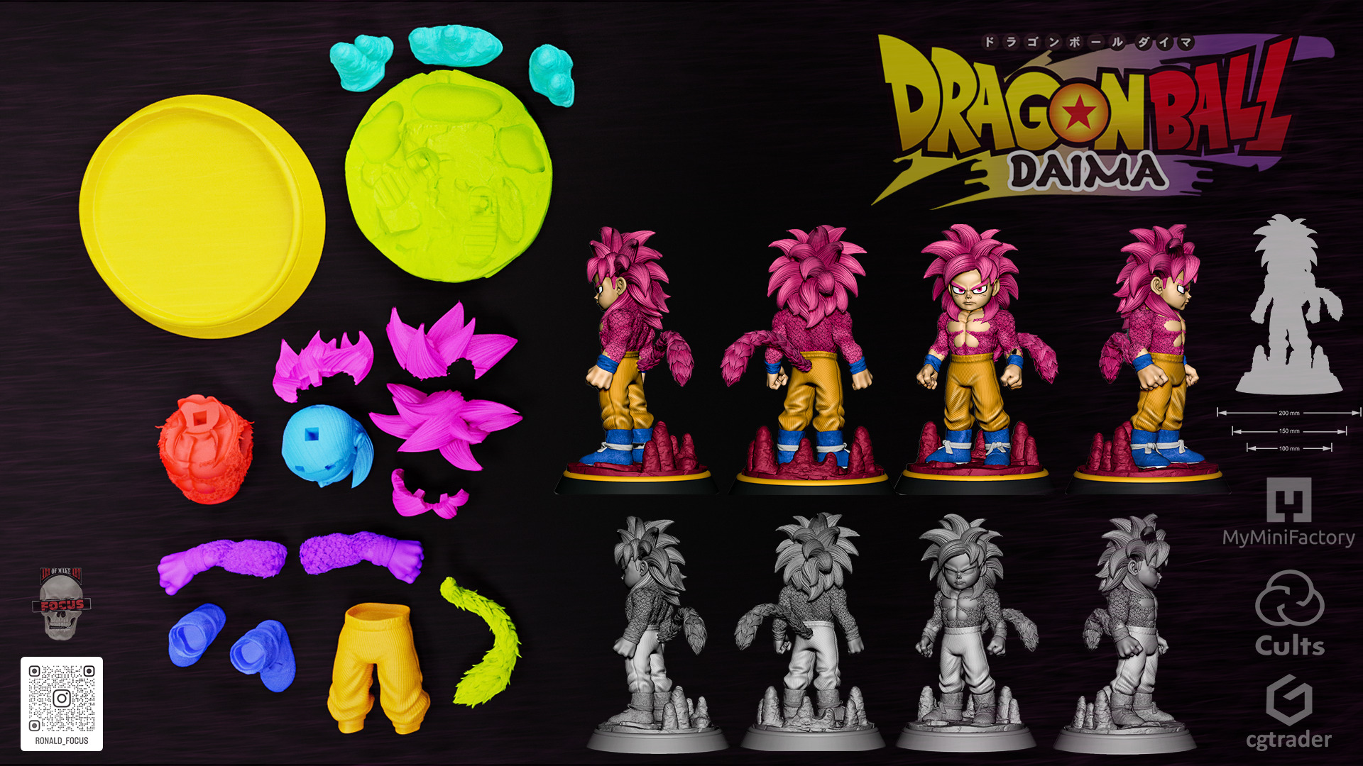 Goku - Dragon Ball Daima - Super Saiyajin 4 - SSJ4 3D print model_12