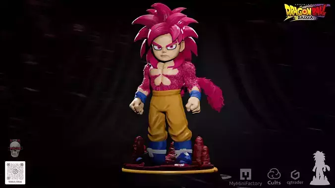  Goku - Dragon Ball  Daima - Super Saiyajin 4 - SSJ4 3D print model