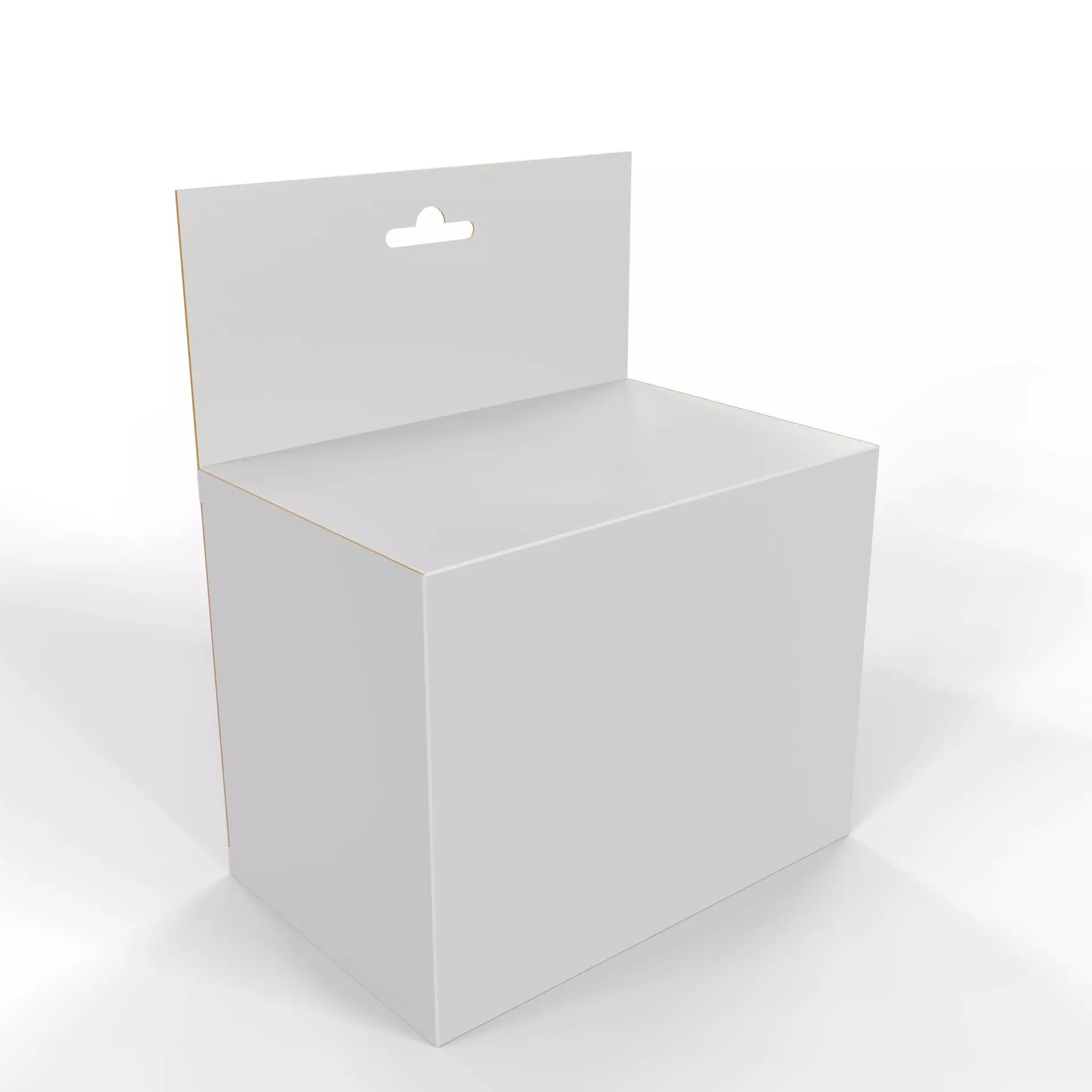 Hanging Display Packaging Box Foldable Locking Flap Texture