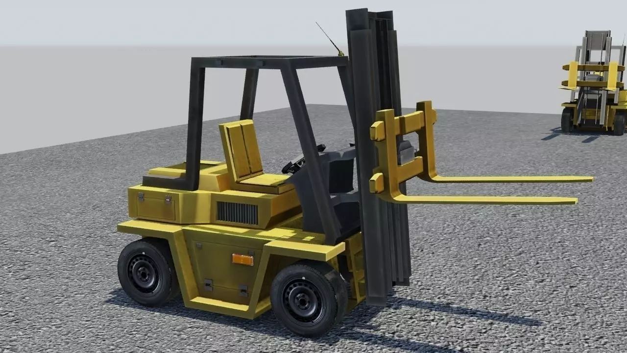 Forklift PBR Textured Low-poly 3D model_0