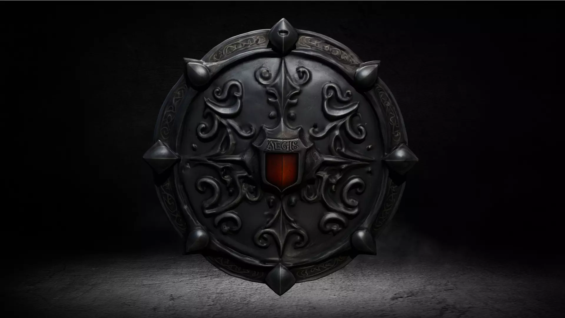 Medieval Aegis Magic Shield High-poly 3D Model 3D model