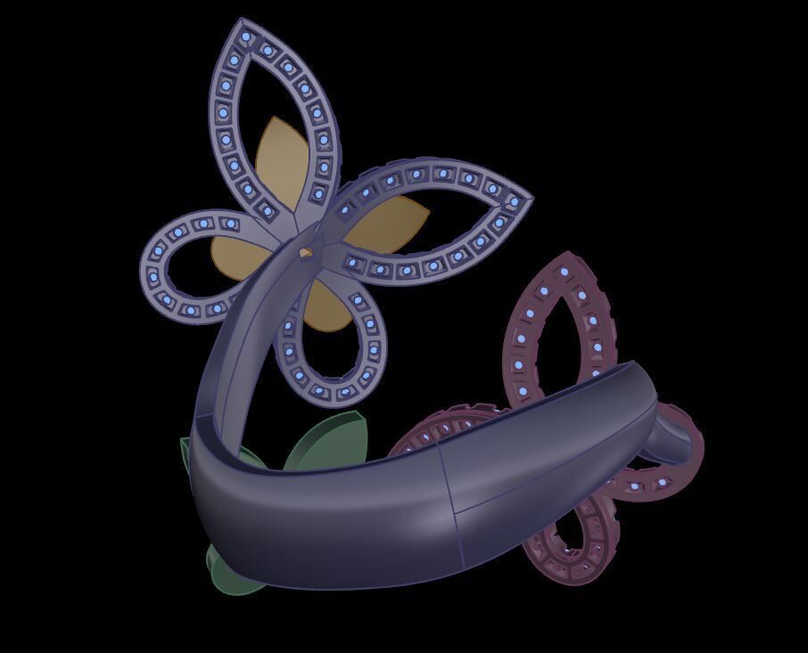 Fashion rhing Graff butterfly 3D print model_6