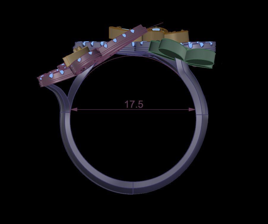 Fashion rhing Graff butterfly 3D print model_1