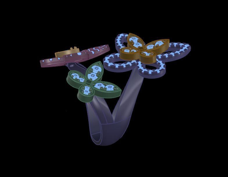 Fashion rhing Graff butterfly 3D print model_8