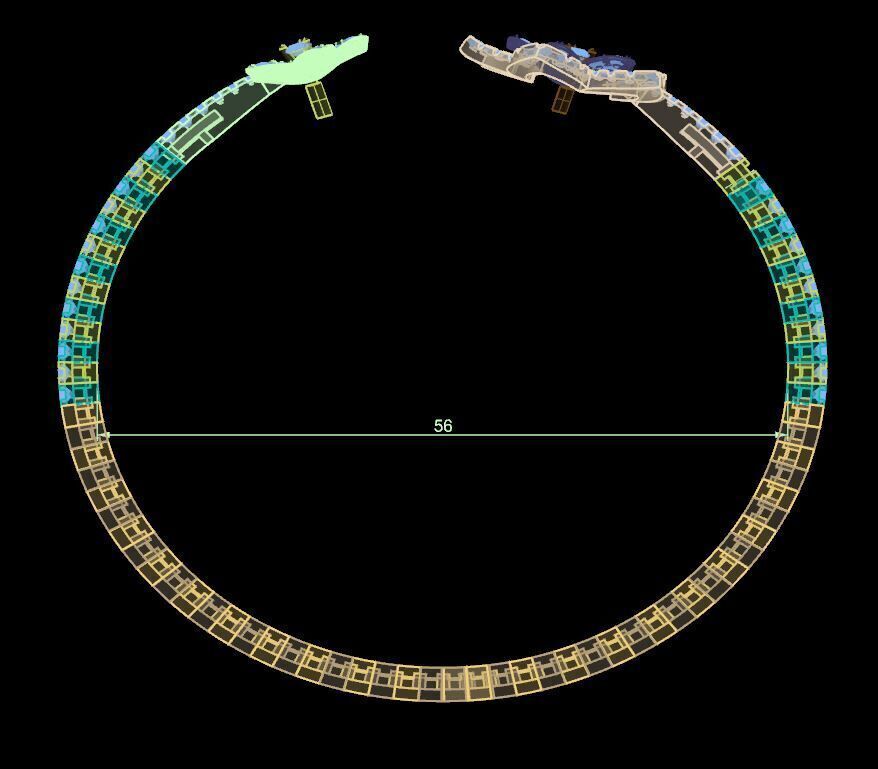 Wild Flower Open Diamond Bangle 3D print model_7