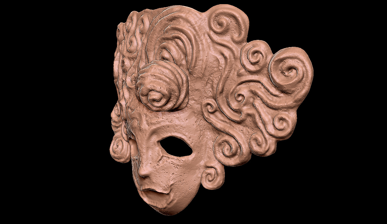 MASK OF THE CHILD - DARK SOULS 1 - WALL DISPLAY AND COSPLAY PROP 3D print model_10