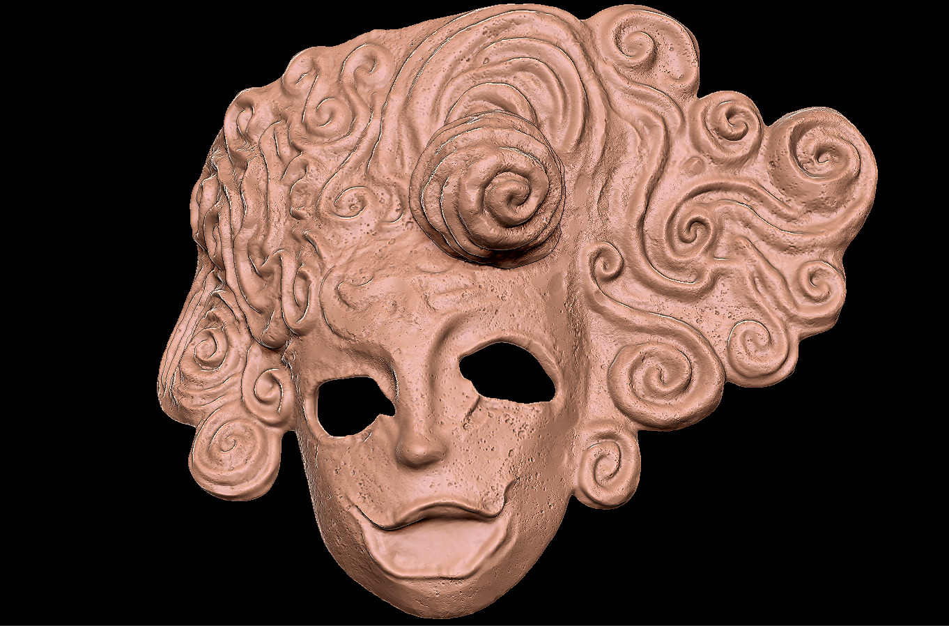 MASK OF THE CHILD - DARK SOULS 1 - WALL DISPLAY AND COSPLAY PROP 3D print model_2