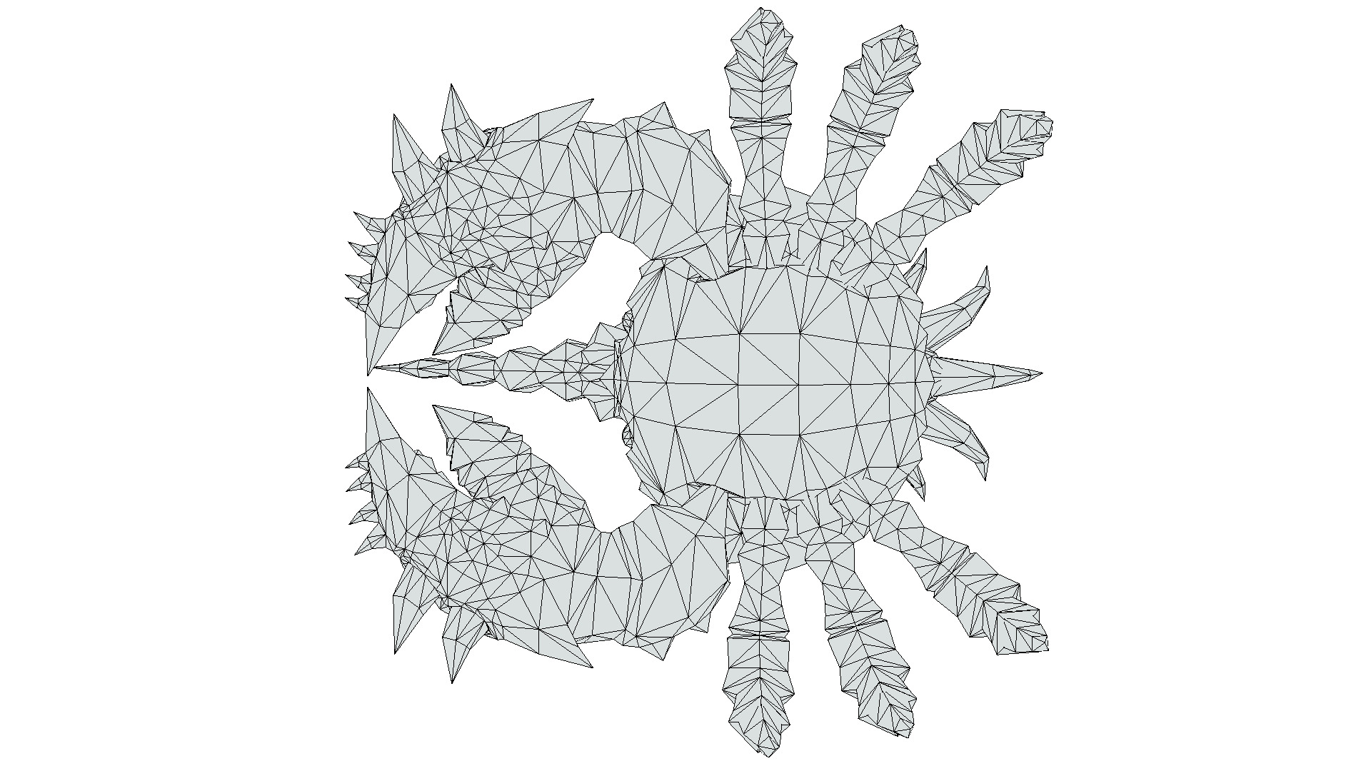 Red Giant Crab Shell Crayfish Arthropods Sea Animal Low-poly 3D model_19