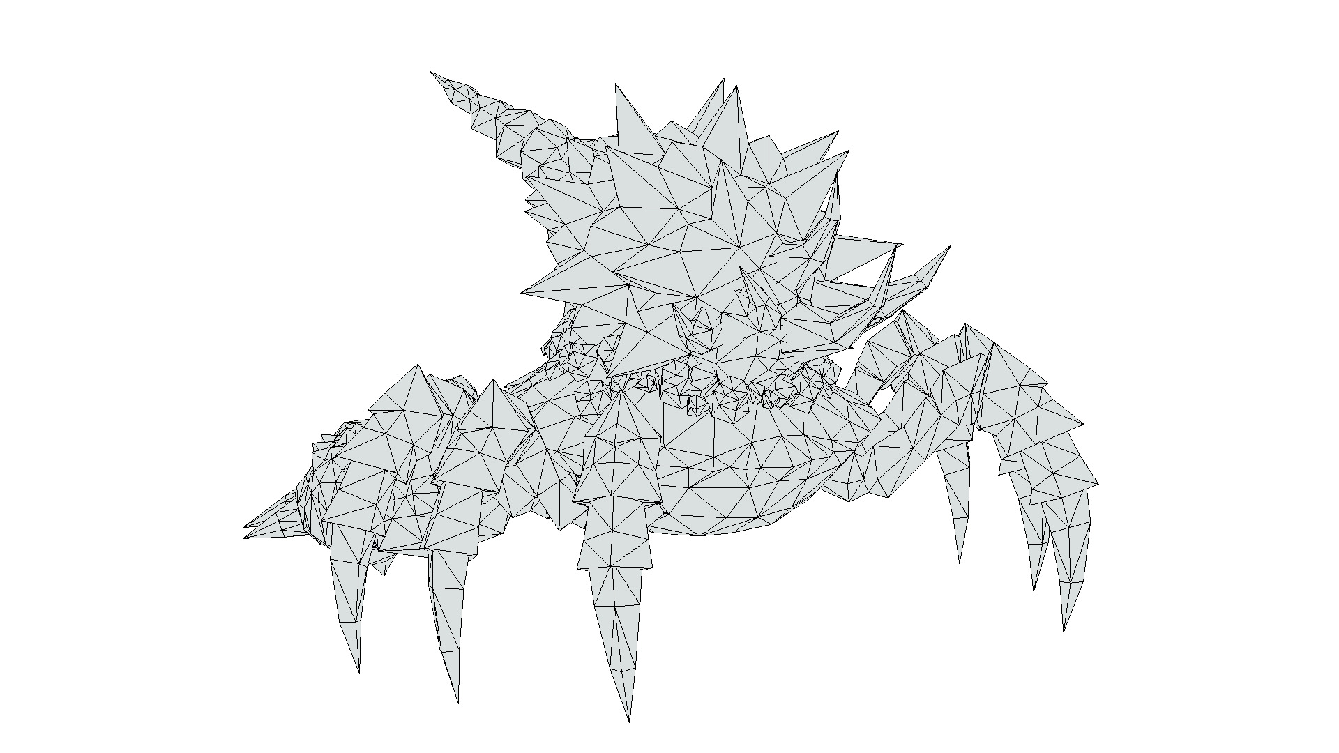 Red Giant Crab Shell Crayfish Arthropods Sea Animal Low-poly 3D model_18