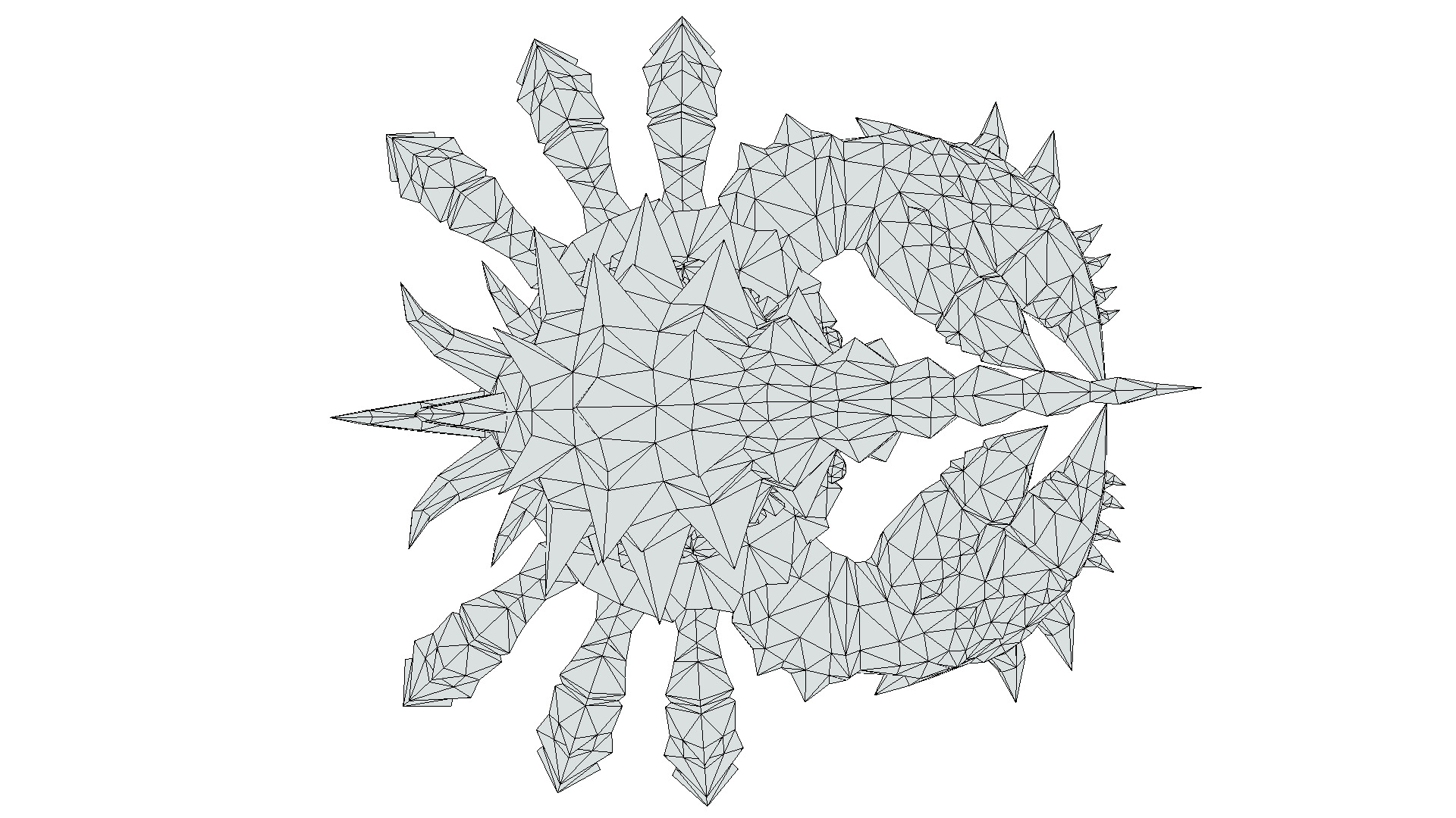 Red Giant Crab Shell Crayfish Arthropods Sea Animal Low-poly 3D model_20