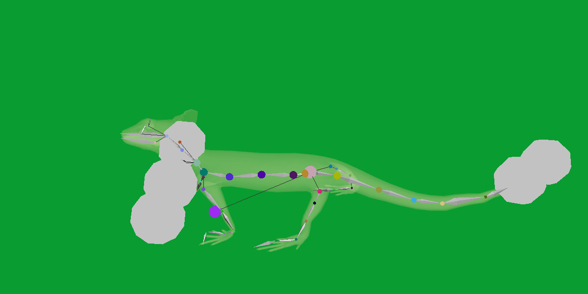 Filled Neck Lizard Low-poly 3D model_34