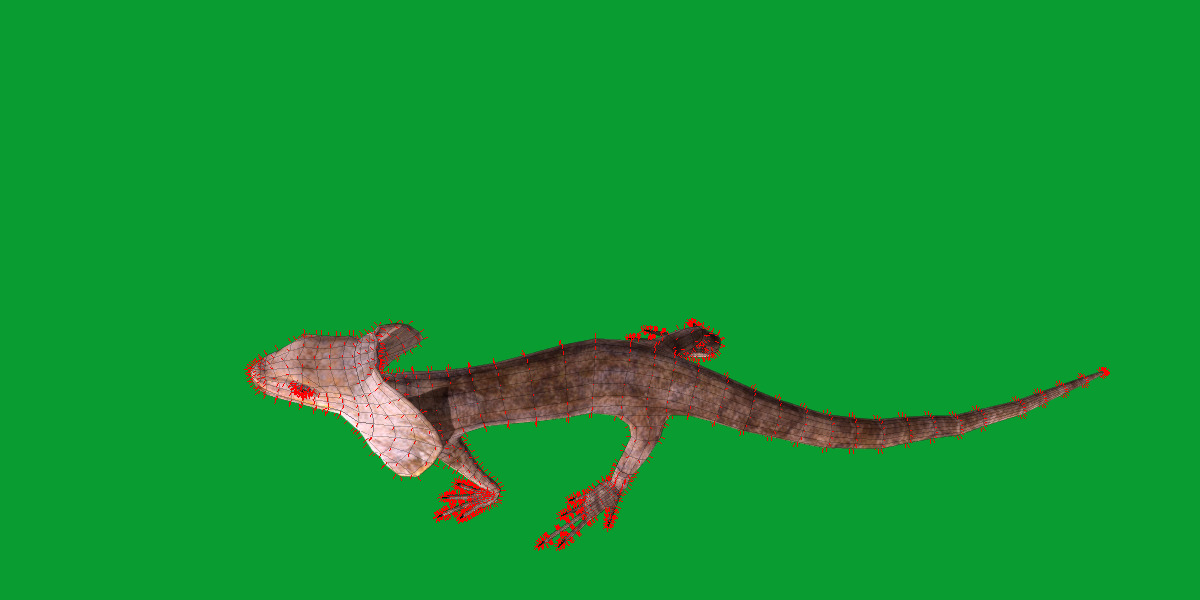 Filled Neck Lizard Low-poly 3D model_25