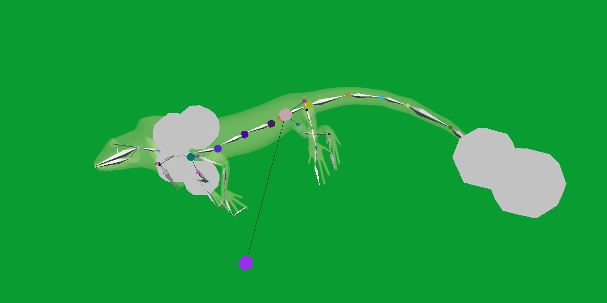 Filled Neck Lizard Low-poly 3D model_11