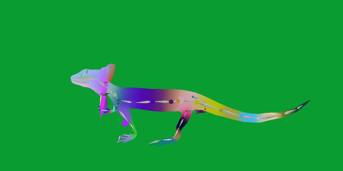 Filled Neck Lizard Low-poly 3D model_35