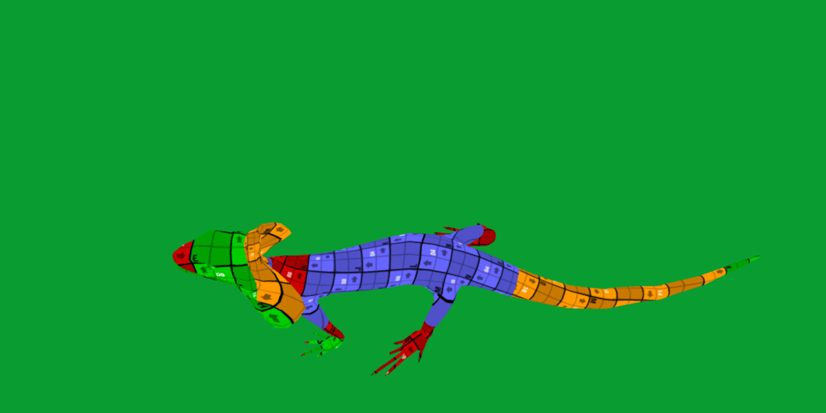 Filled Neck Lizard Low-poly 3D model_26