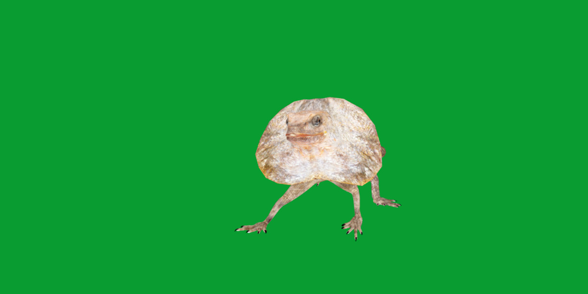 Filled Neck Lizard Low-poly 3D model_31