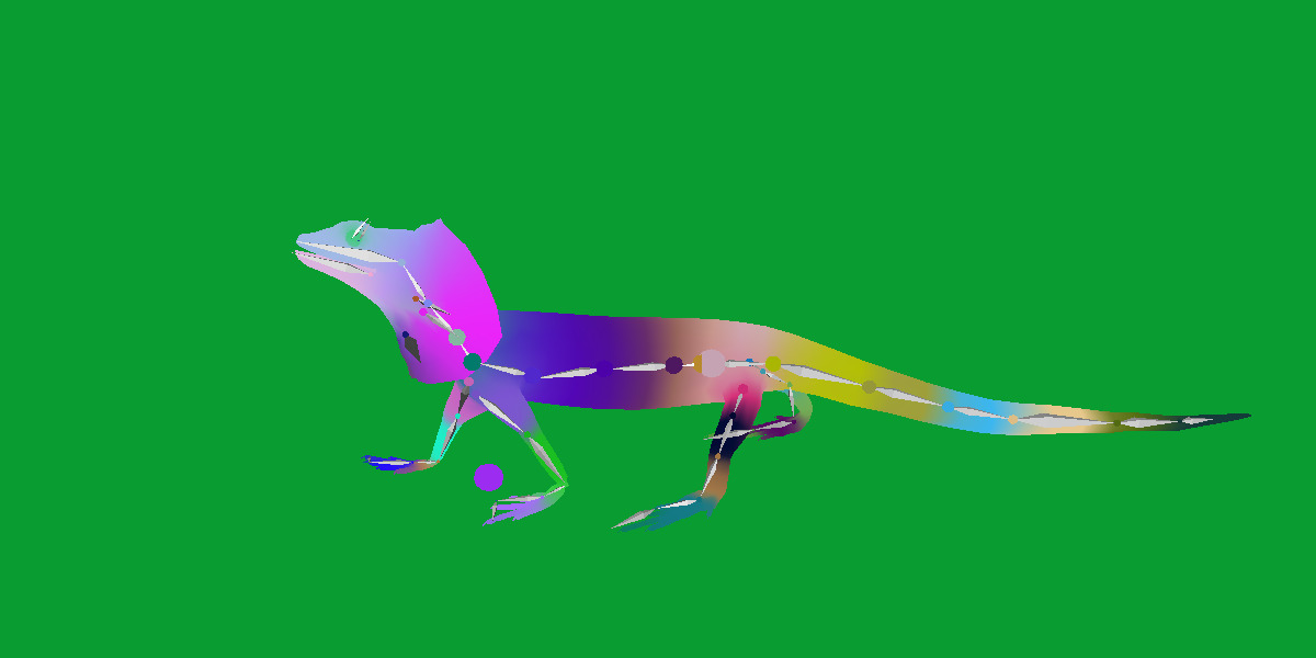 Filled Neck Lizard Low-poly 3D model_36