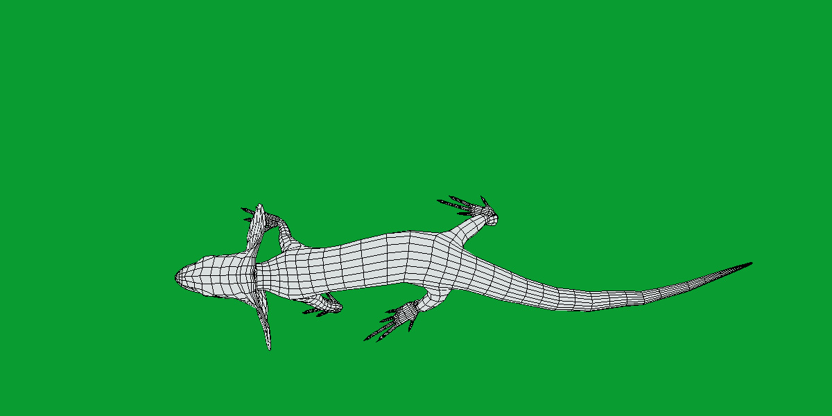 Filled Neck Lizard Low-poly 3D model_23