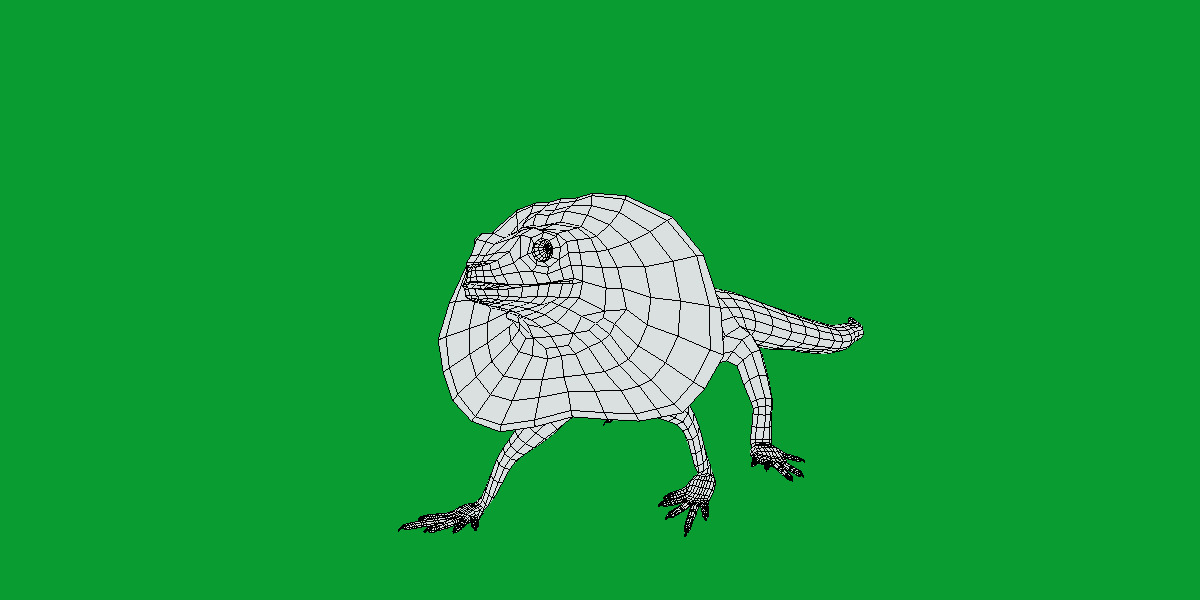 Filled Neck Lizard Low-poly 3D model_21