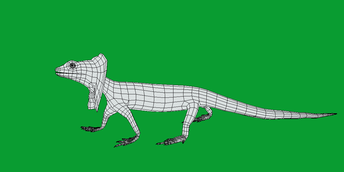 Filled Neck Lizard Low-poly 3D model_22