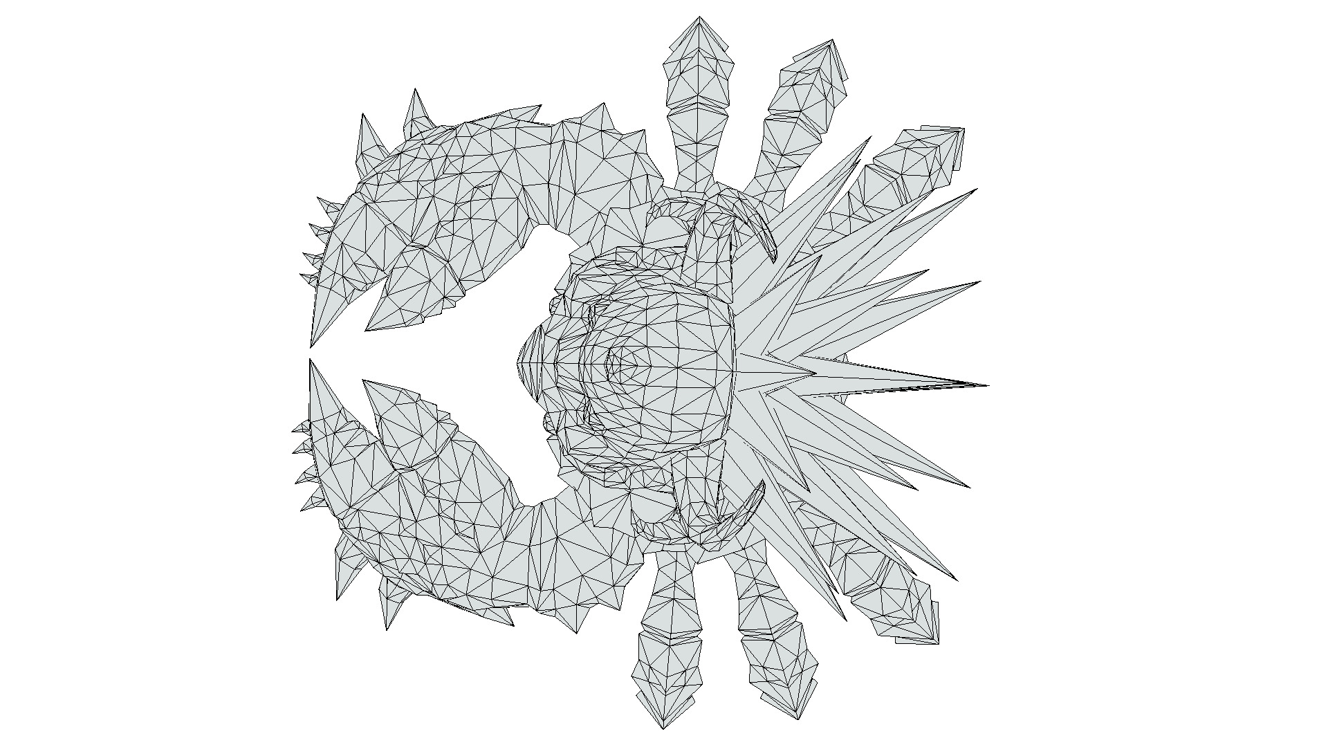 Red Giant Crab Shell Crayfish Arthropods Sea Animal Low-poly 3D model_18