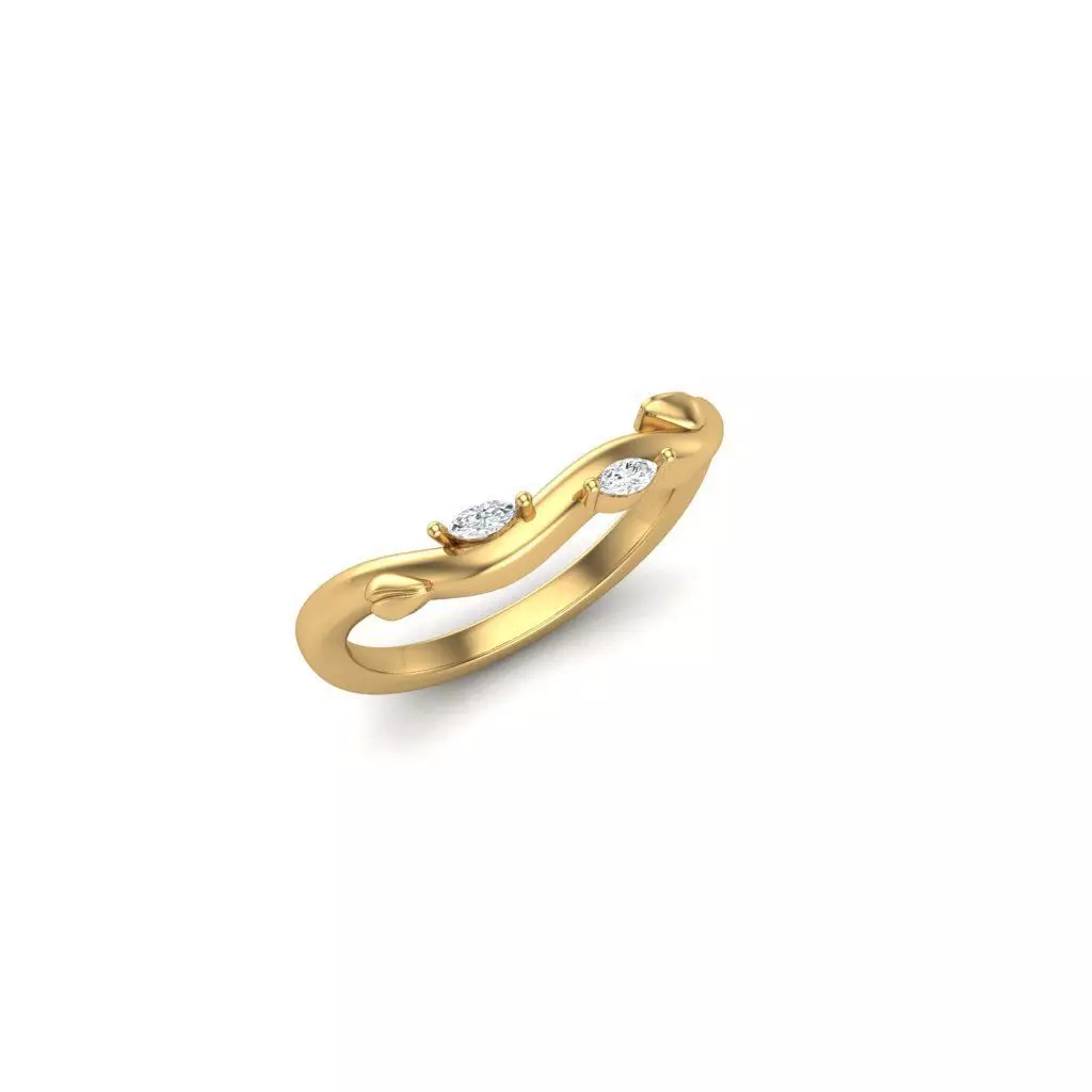 Leaf Ring 3D print model_0