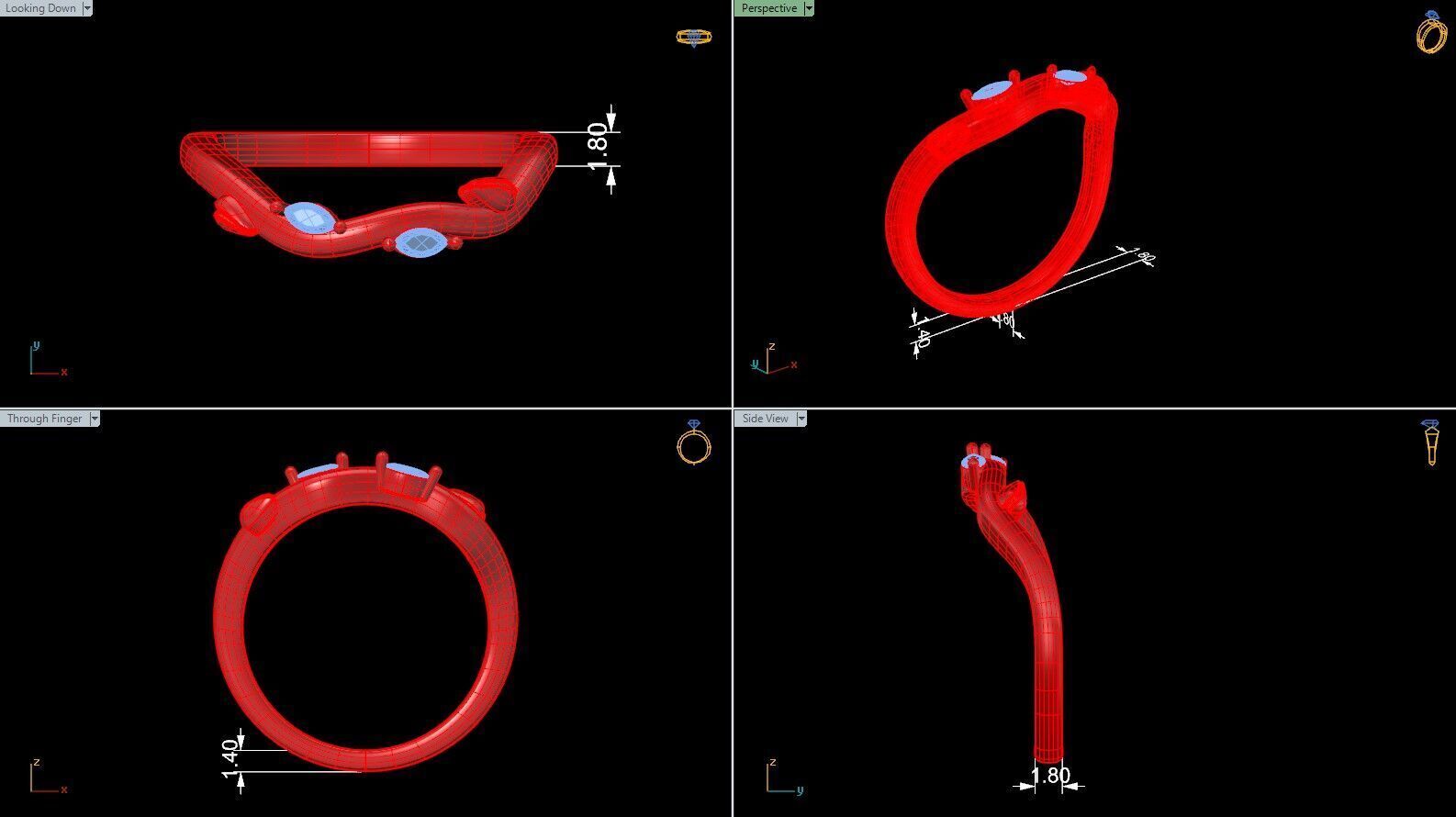 Leaf Ring 3D print model_4