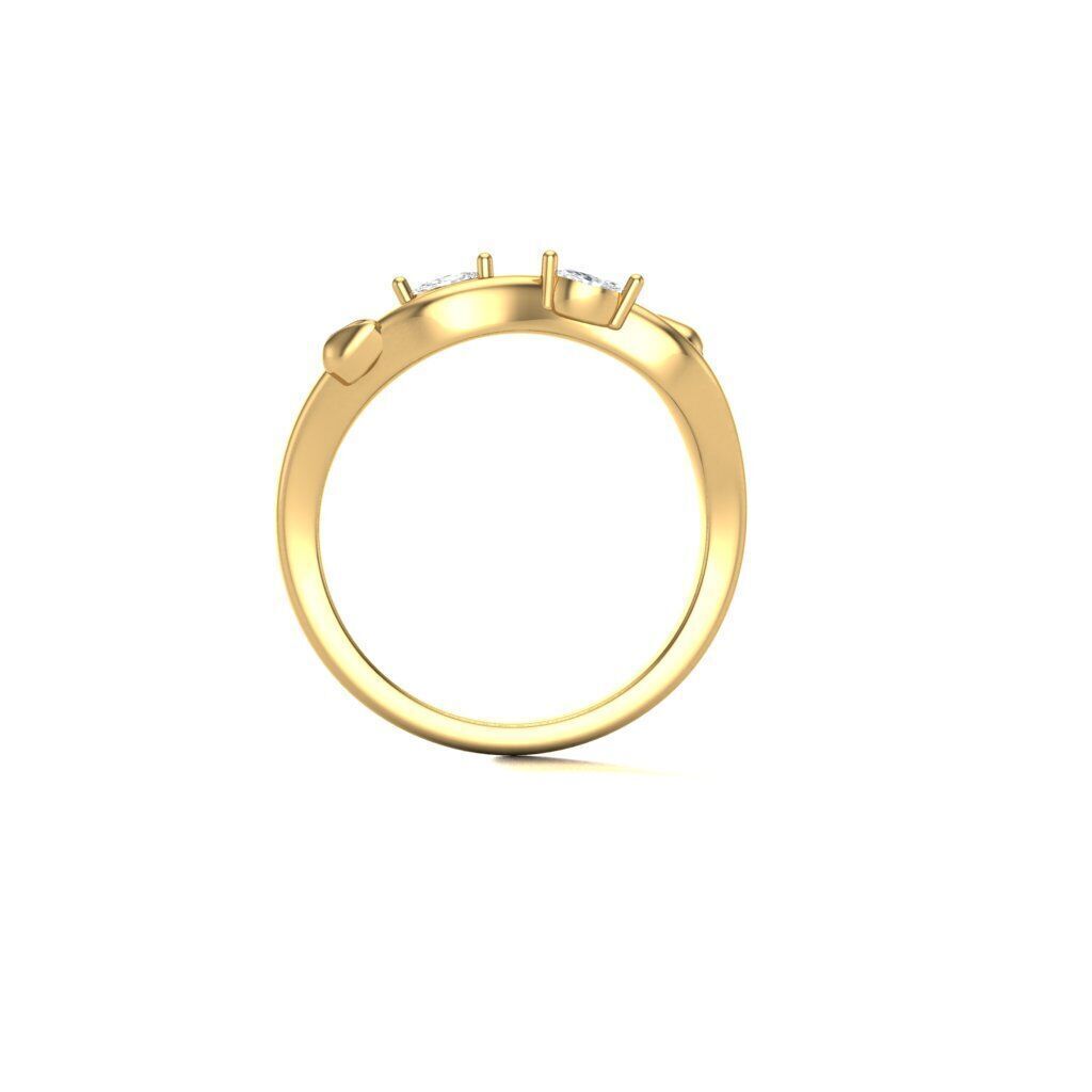 Leaf Ring 3D print model_1