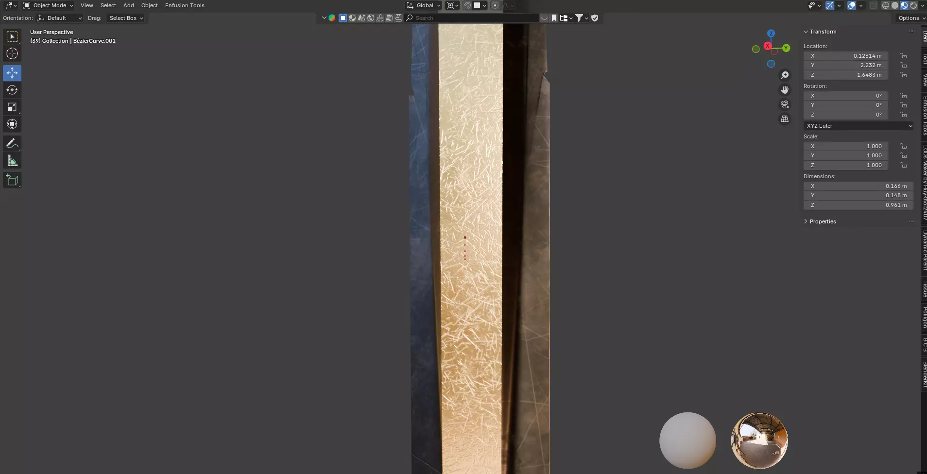 Bronze Long Sword Low-poly 3D model_3