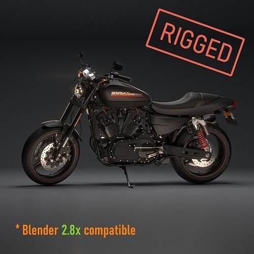 Harley Davidson XR1200x Fully Rigged 3D model
