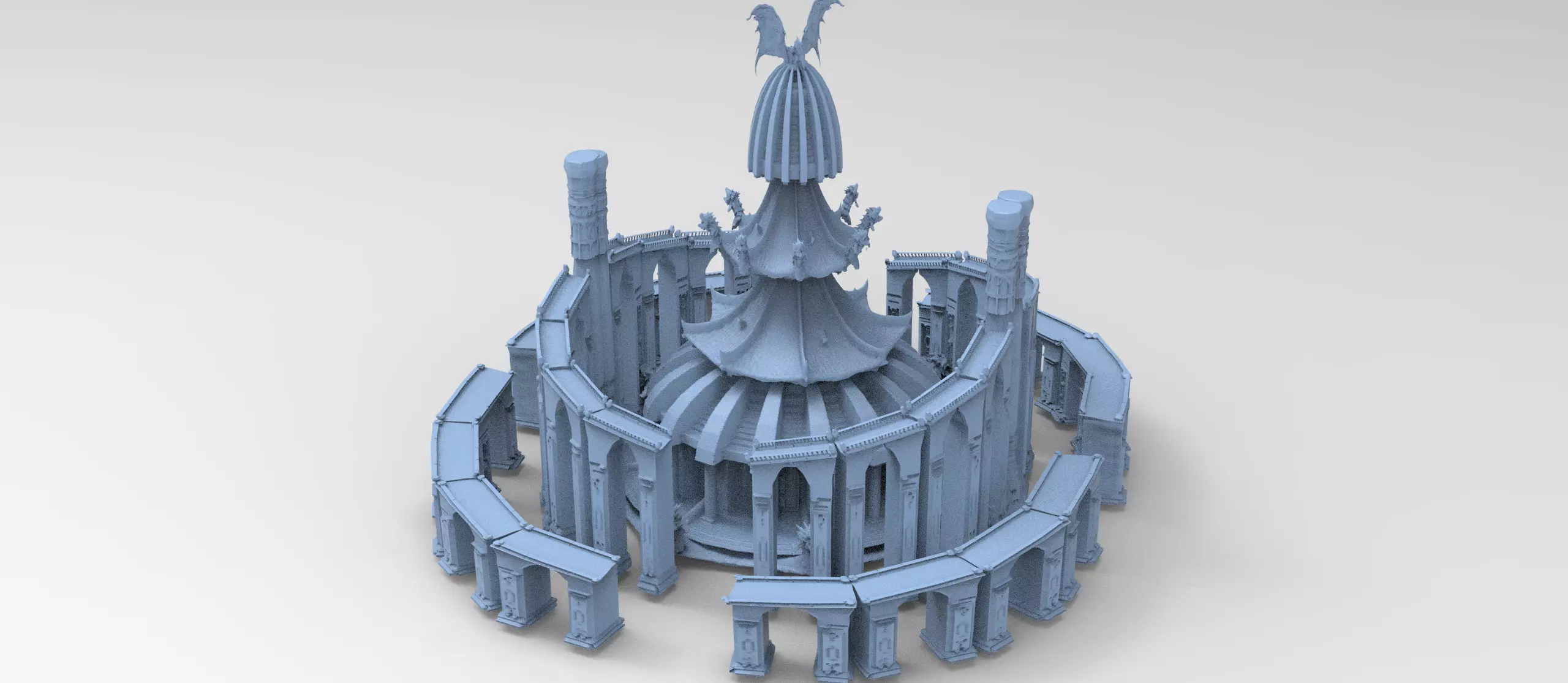 Babylon Gardens Dragon city tower 2 3D model_0