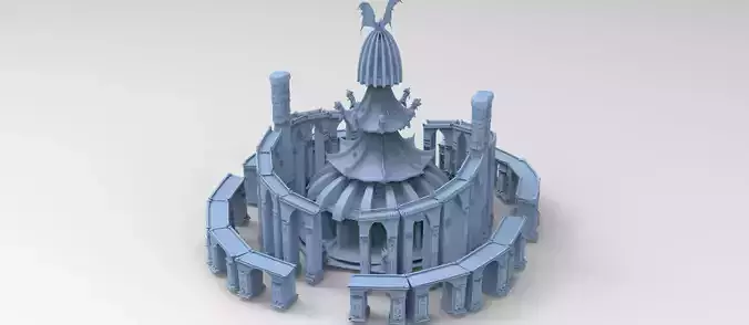 Babylon Gardens Dragon city tower 2 3D model