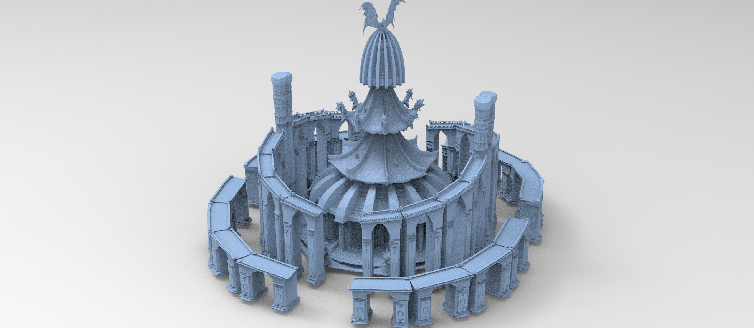 Babylon Gardens Dragon city tower 2 3D model_1