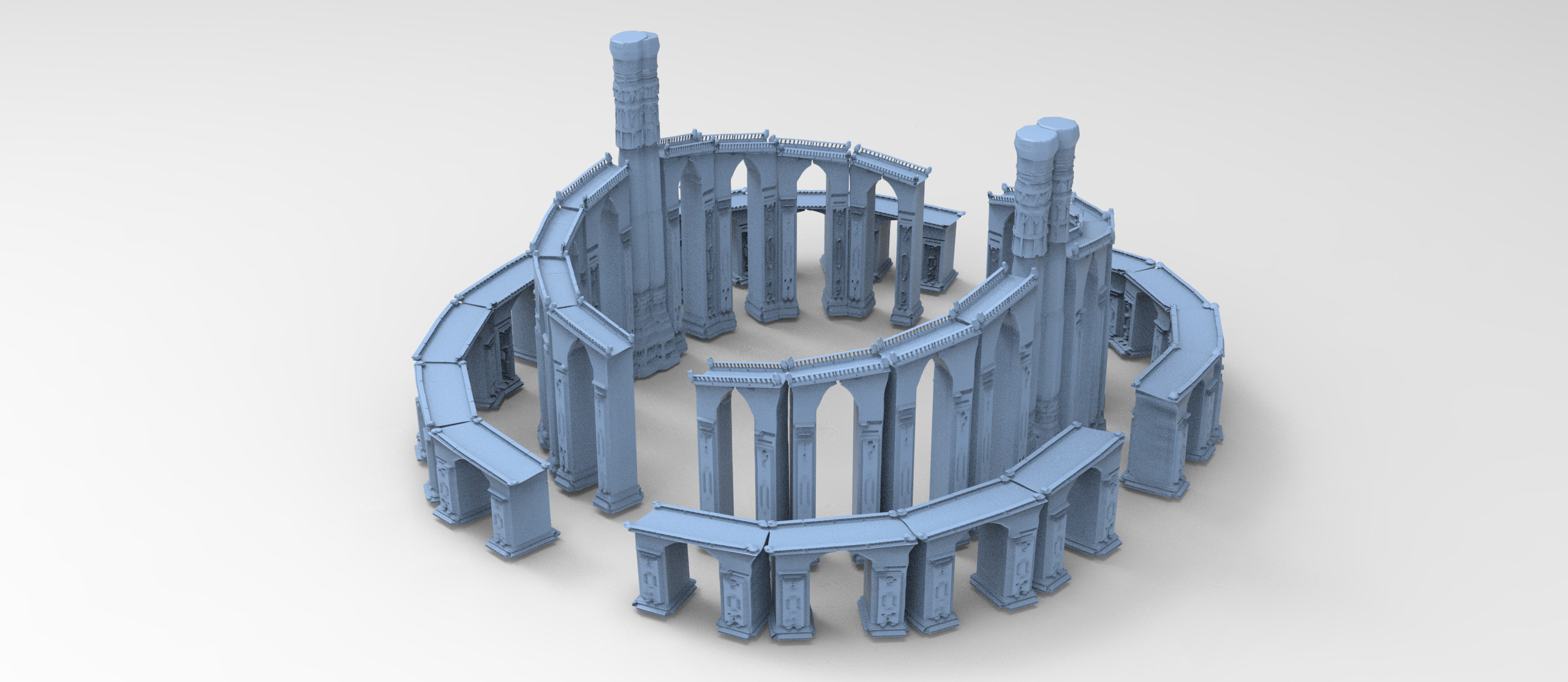 Babylon Gardens Dragon city bridges 3D model_1