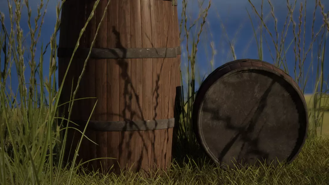 Wooden Barrel Free low-poly 3D model_2