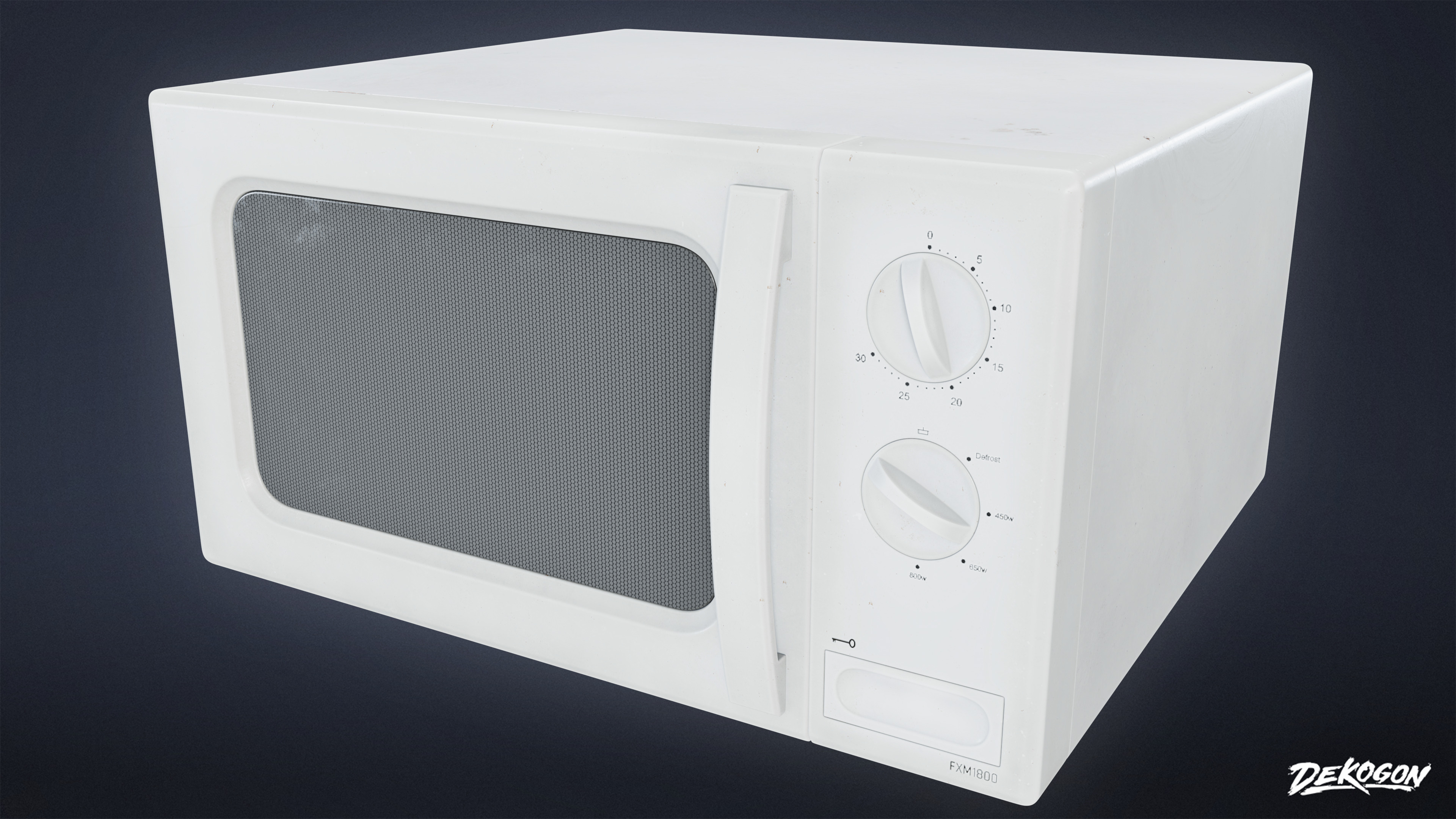 SUBURBS - Microwave 01 - LOW POLY AND NANITE Low-poly 3D model_2
