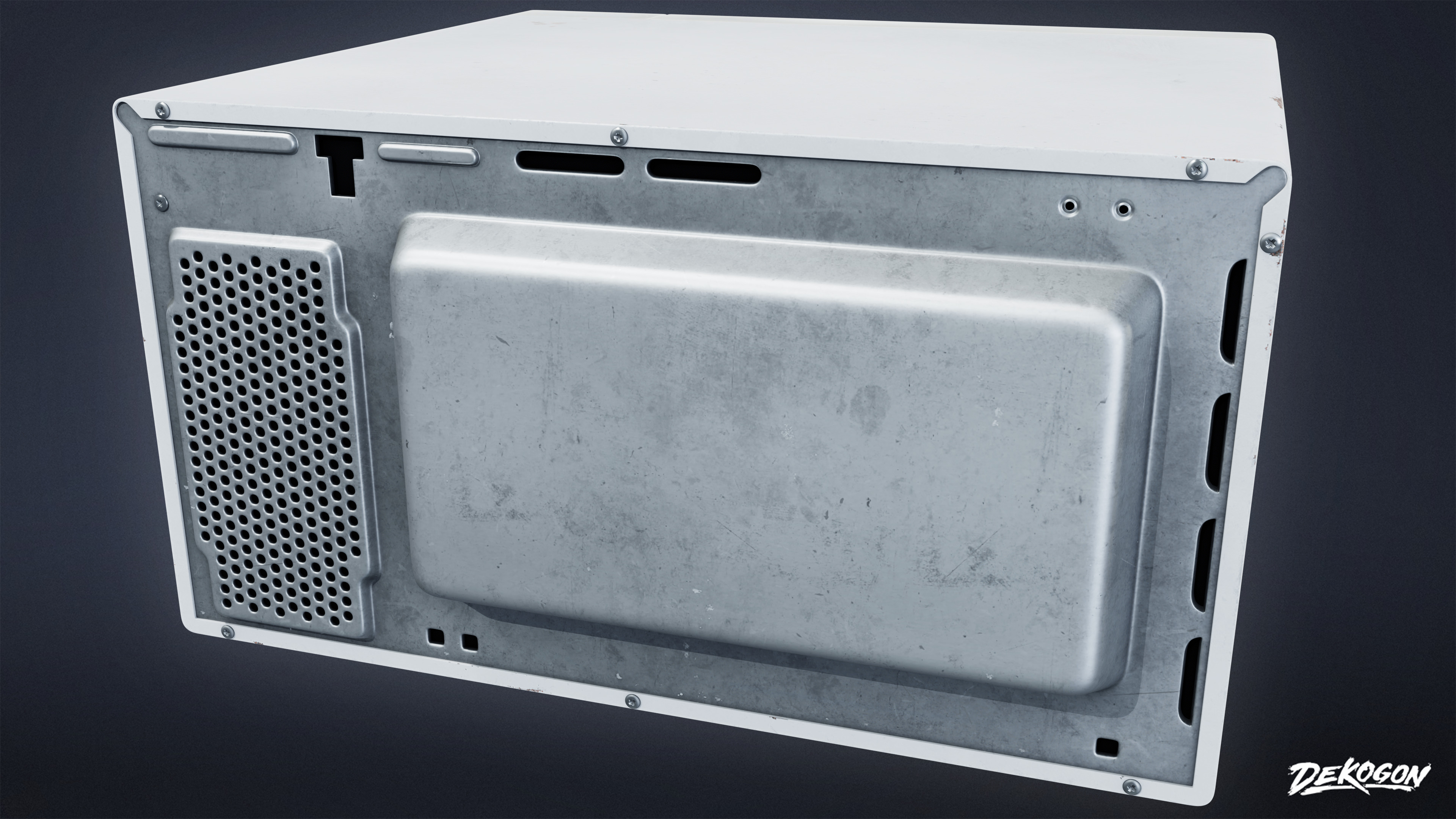 SUBURBS - Microwave 01 - LOW POLY AND NANITE Low-poly 3D model_6