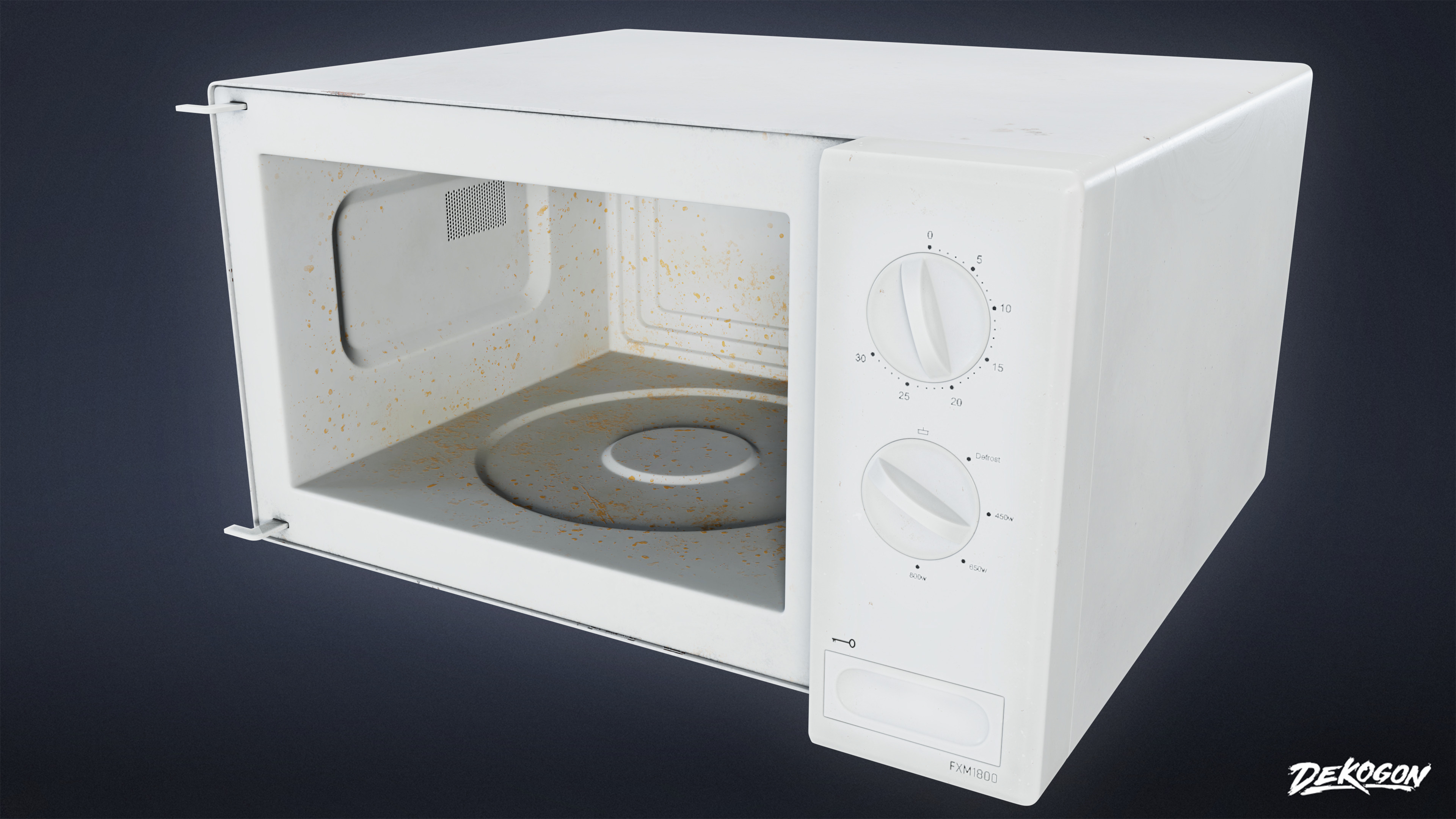 SUBURBS - Microwave 01 - LOW POLY AND NANITE Low-poly 3D model_1