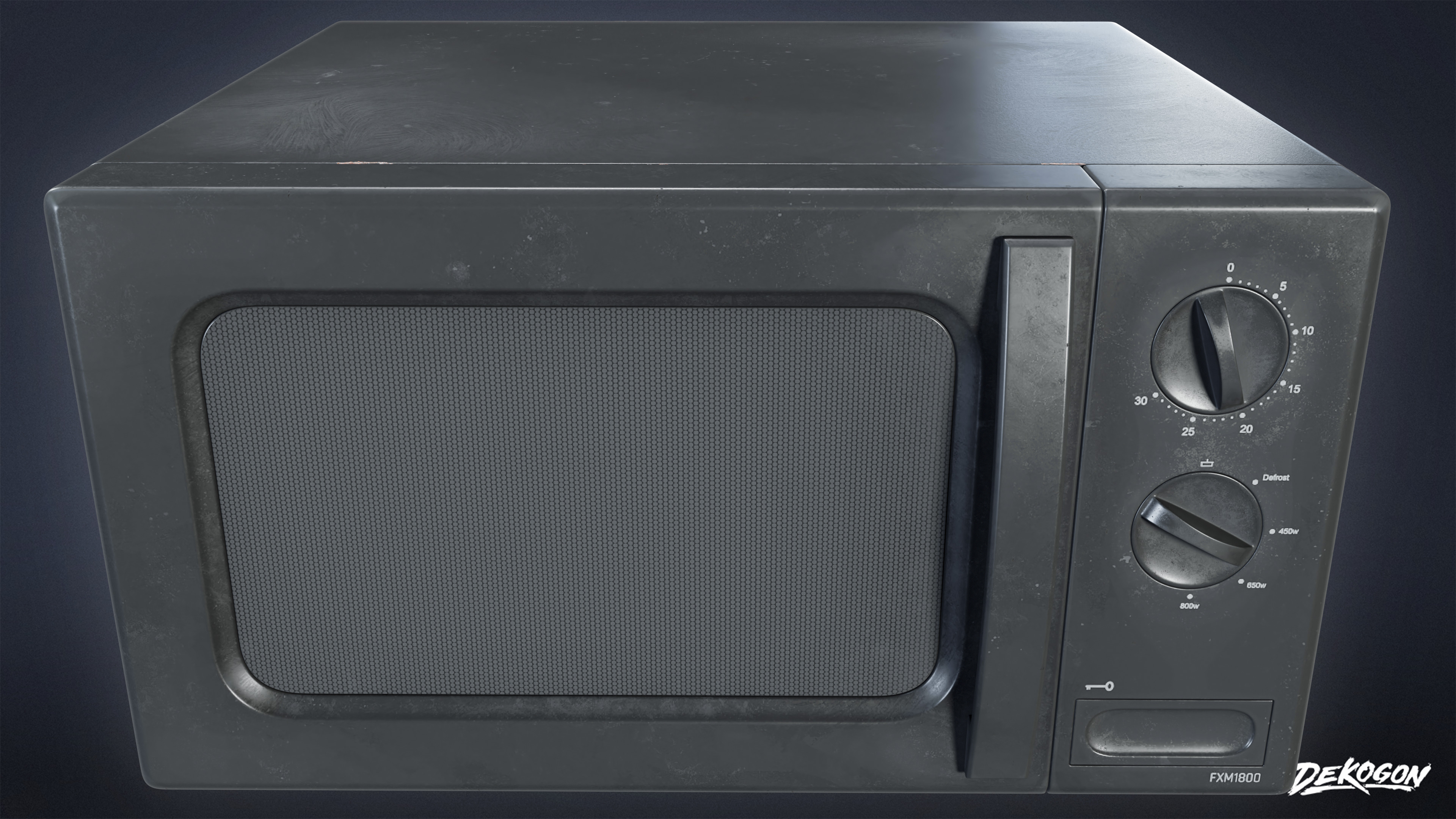 SUBURBS - Microwave 01 - LOW POLY AND NANITE Low-poly 3D model_4