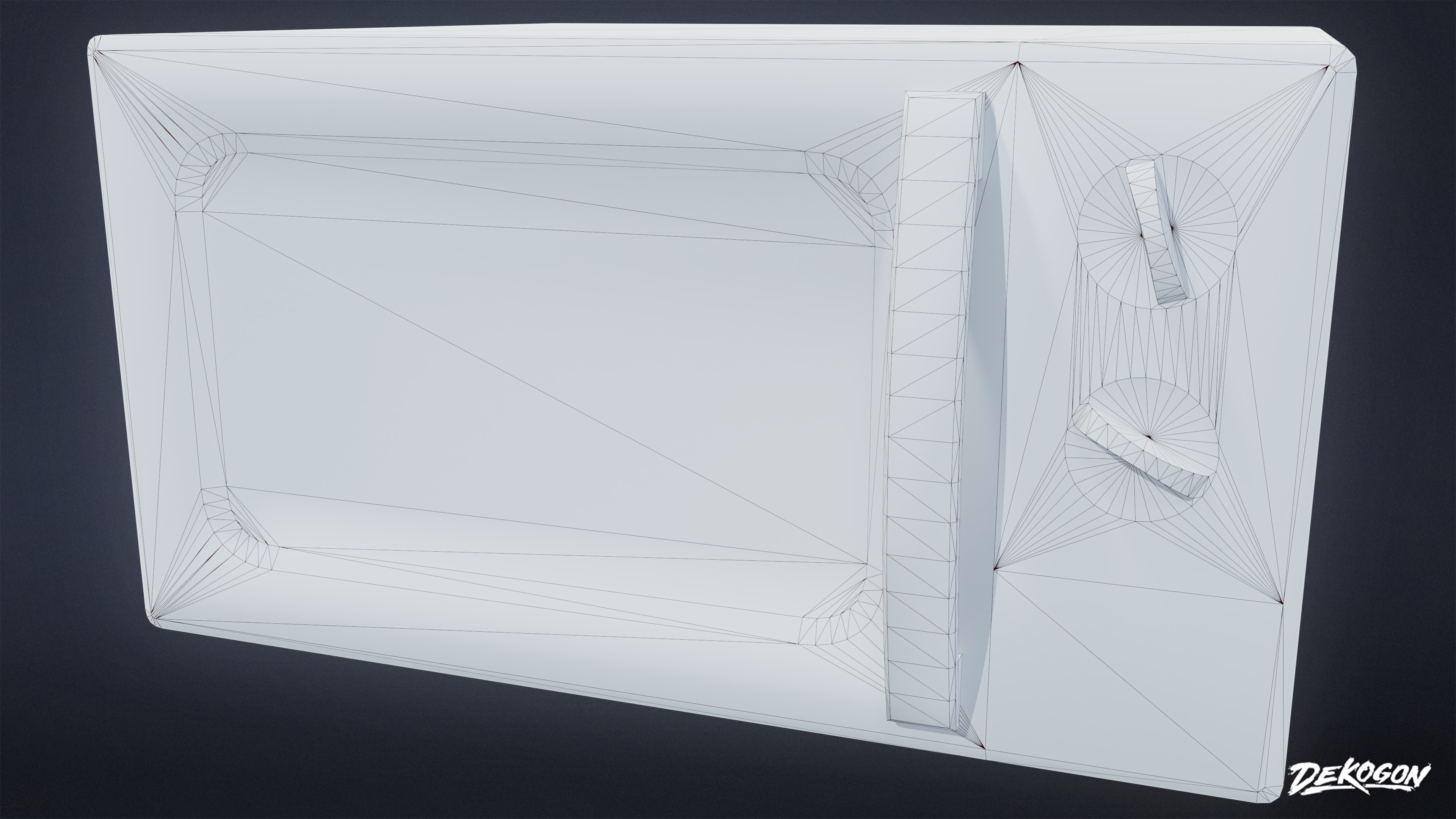 SUBURBS - Microwave 01 - LOW POLY AND NANITE Low-poly 3D model_9