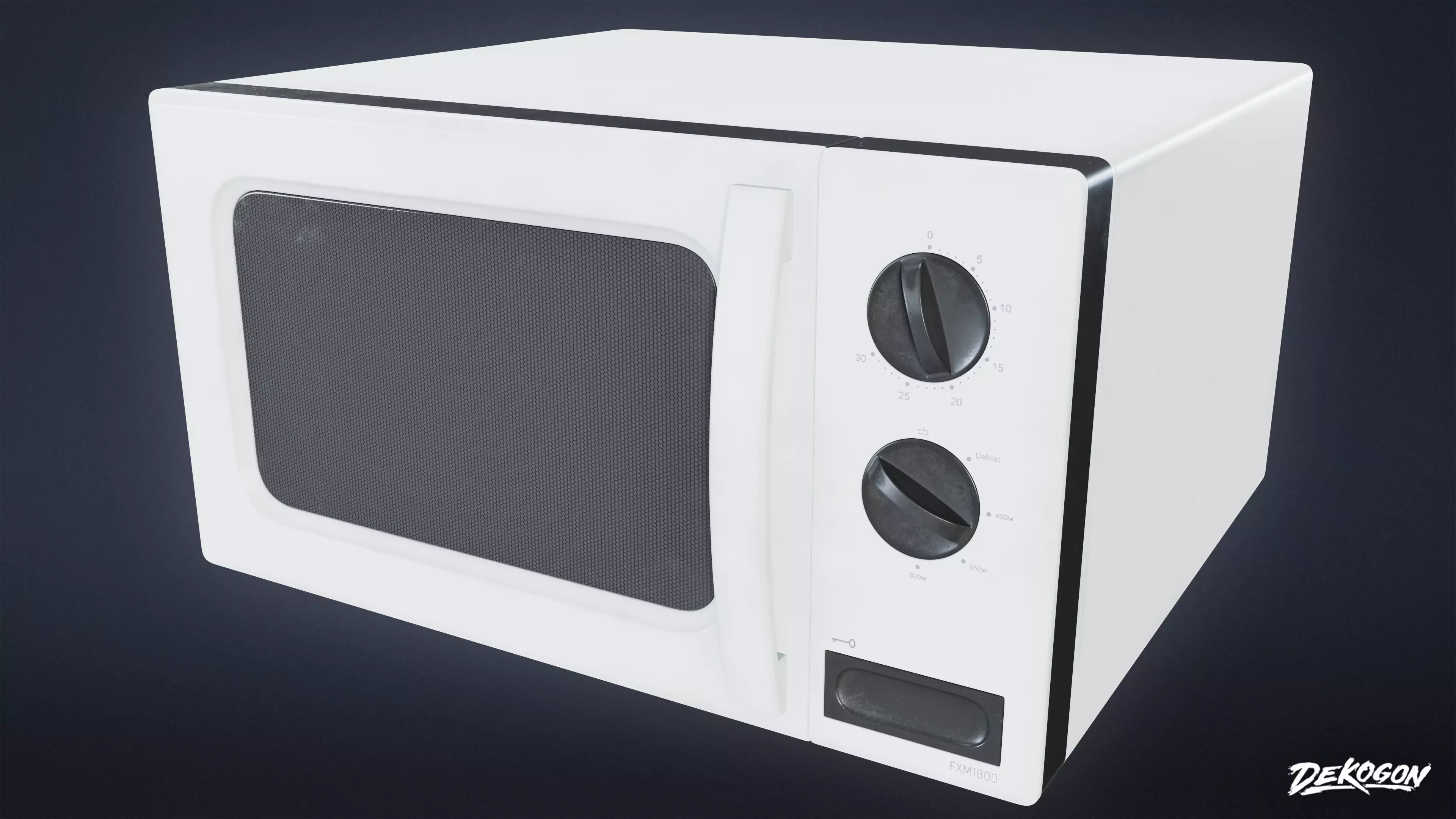 SUBURBS - Microwave 01 - LOW POLY AND NANITE Low-poly 3D model_0